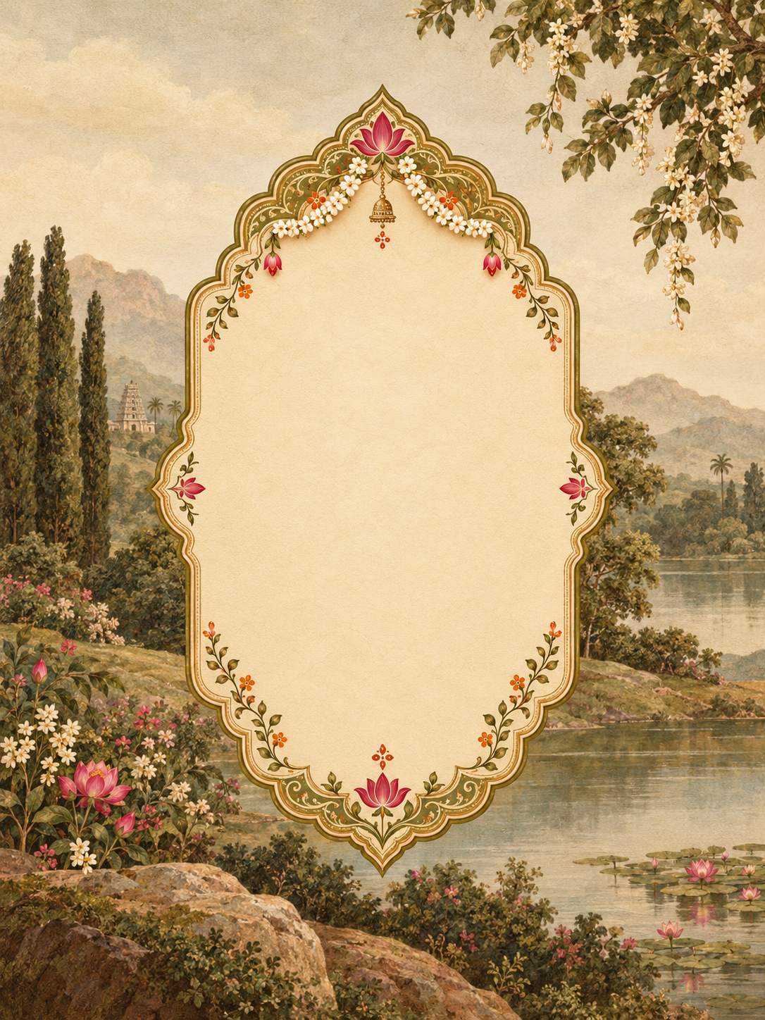 Magizhvi vintage Tamil-inspired decorative frame
